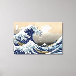 Hokusai Great Wave Off Kanagawa Katsushika Tsunami Canvas Print