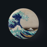 Hokusai Great Wave off Kanagawa. Vintage japan art Button<br><div class="desc">Katsushika Hokusai "The Great Wave off Kanagawa" button. Japanese vintage illustration.</div>