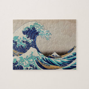 Hokusai Great Wave off Kanagawa. Vintage japan art Jigsaw Puzzle