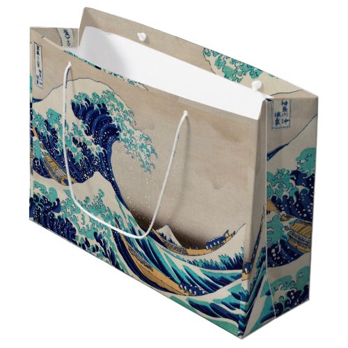 Hokusai Great Wave off Kanagawa Vintage japan art Large Gift Bag