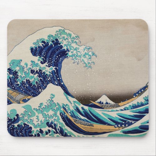 Hokusai Great Wave off Kanagawa Vintage japan art Mouse Pad