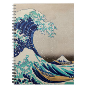 Hokusai Great Wave off Kanagawa. Vintage japan art Notebook