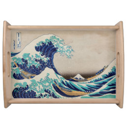 Hokusai Great Wave off Kanagawa. Vintage japan art Serving Tray