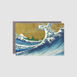 Hokusai Great Wave Pattern: Japanese Ukiyo-e Art Car Magnet