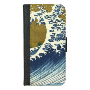 Hokusai Great Wave Pattern: Japanese Ukiyo-e Art iPhone 8/7 Wallet Case
