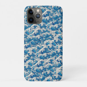 Hokusai Great Wave Pattern Nautical Blue Ocean iPhone 11 Pro Case