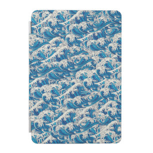 Hokusai Great Wave Pattern Nautical Blue Ocean iPad Mini Cover