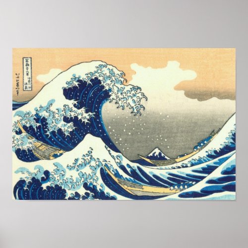 Hokusai great wave poster