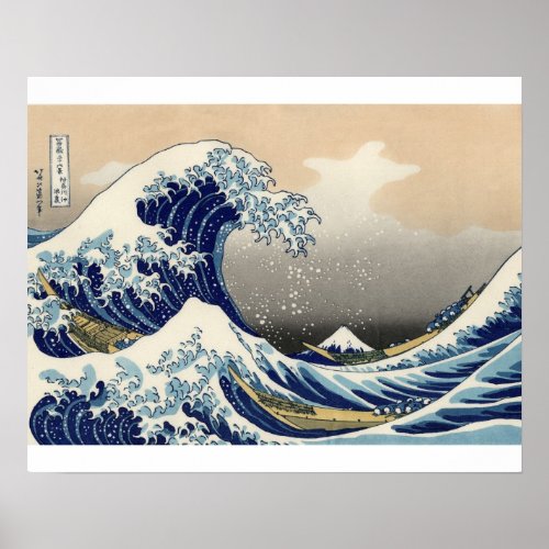 HOKUSAI Great Wave Poster