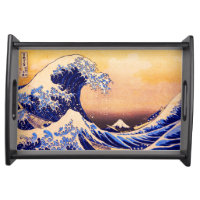 Hokusai great wave serving tray