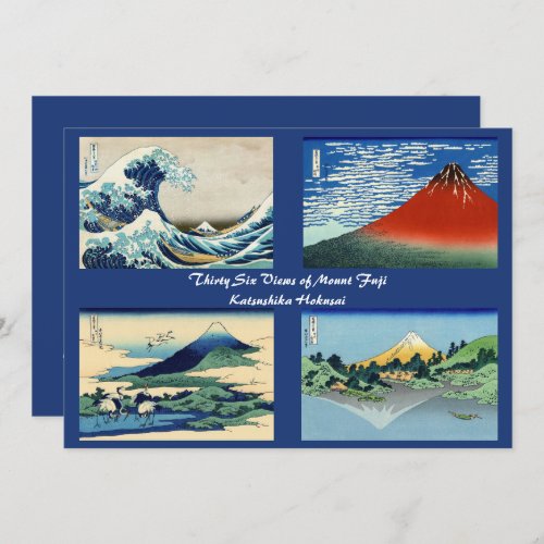 Hokusai _ Happy New Year  36 Views of Mount Fuji Holiday Card