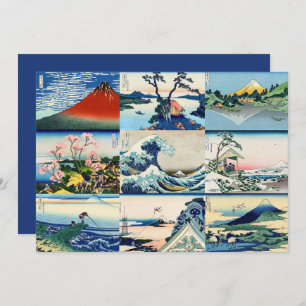 Hokusai - Happy New Year / 36 Views of Mt Fuji Hol Holiday Card