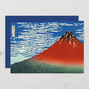Hokusai - Happy New Year / Fine Wind Clear Morning Holiday Card