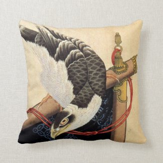 Hokusai Hawk Pillow