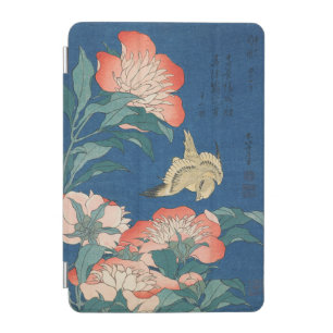 Hokusai Japanese Art Peonies and Canary Bird iPad Mini Cover