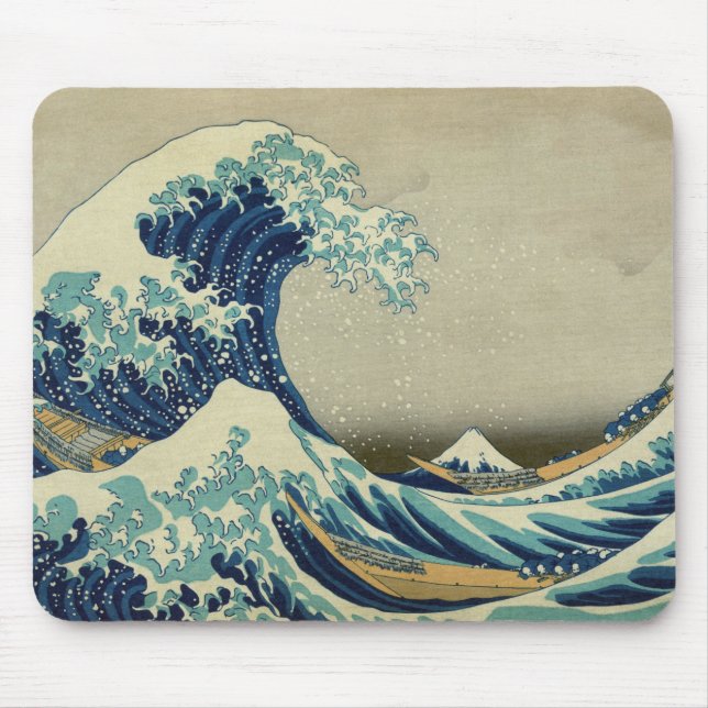 Hokusai Katsushika - Great Wave Mouse Pad (Front)