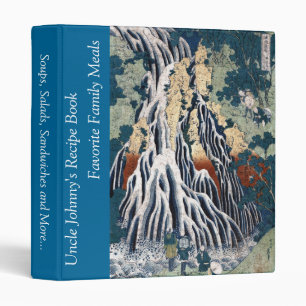 Hokusai Kirifuri Falls, Mount Kurokami, Shimotsuke 3 Ring Binder