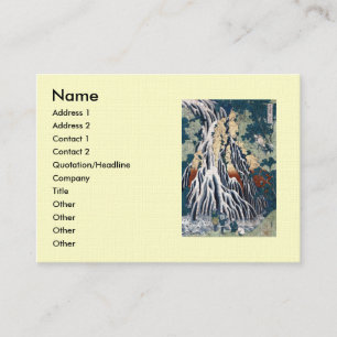 Hokusai Kirifuri Falls, Mount Kurokami, Shimotsuke Business Card