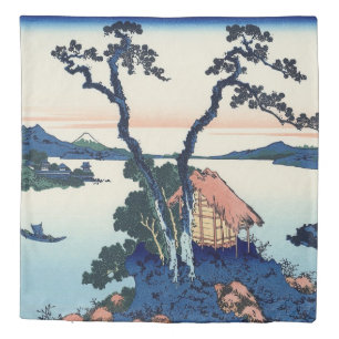 Hokusai Lake Suwa Queen Duvet Cover