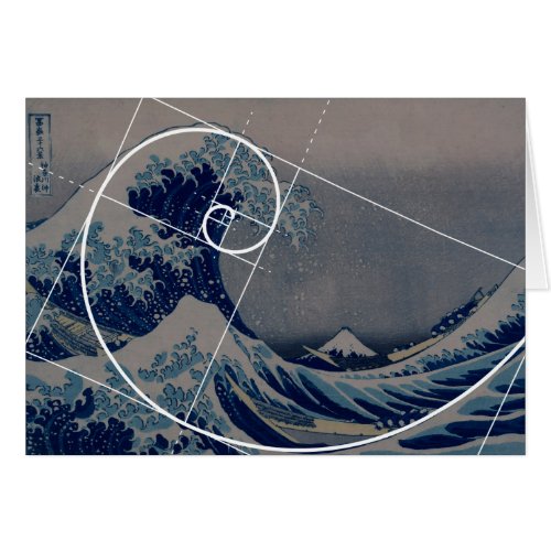 Hokusai Meets Fibonacci Golden Ratio