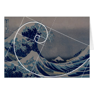 Hokusai Meets Fibonacci, Golden Ratio Cards