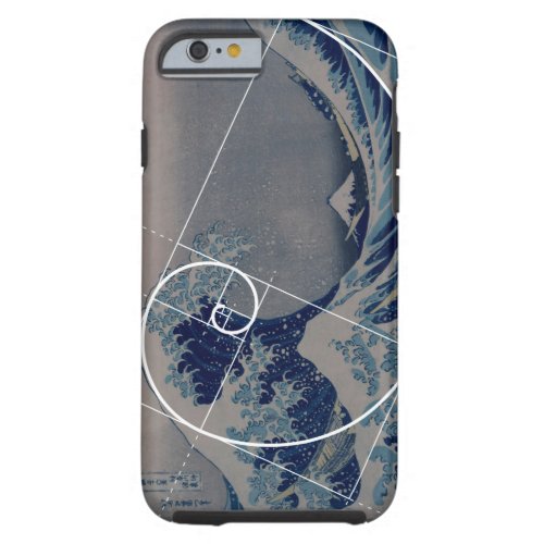 Hokusai Meets Fibonacci Golden Ratio Tough iPhone 6 Case