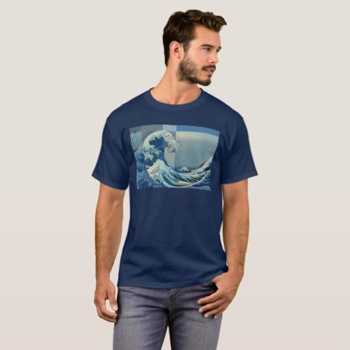 Hokusai Meets Fibonacci Golden Ratio T_Shirt