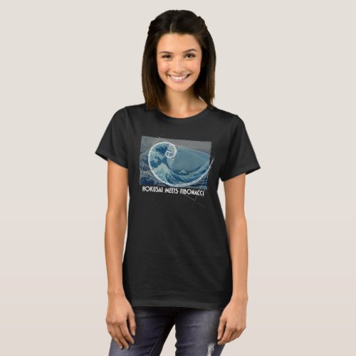 Hokusai Meets Fibonacci with Numerical Sequence T_Shirt