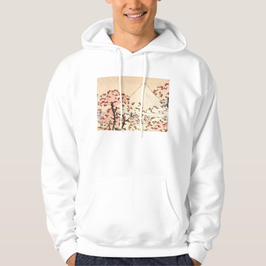 Hokusai Mount Fuji Cherry Blossoms Hoodie
