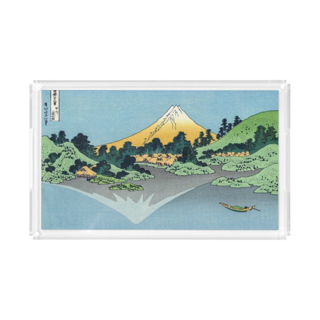 Hokusai - Mount Fuji Reflects in Lake Kawaguchi Acrylic Tray (Front)