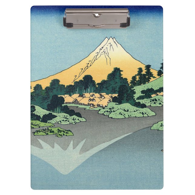 Hokusai Mount Fuji reflects in Lake Kawaguchi   Clipboard (Front)