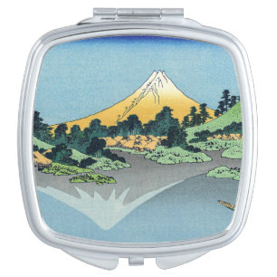 Hokusai - Mount Fuji Reflects in Lake Kawaguchi Compact Mirror