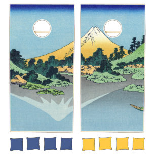 Hokusai - Mount Fuji Reflects in Lake Kawaguchi  Cornhole Set