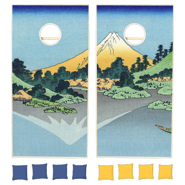 Hokusai - Mount Fuji Reflects in Lake Kawaguchi  Cornhole Set (Set)