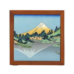 Hokusai - Mount Fuji Reflects in Lake Kawaguchi Desk Organizer