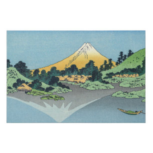 Hokusai - Mount Fuji Reflects in Lake Kawaguchi Faux Canvas Print