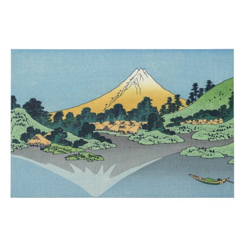 Hokusai _ Mount Fuji Reflects in Lake Kawaguchi Faux Canvas Print