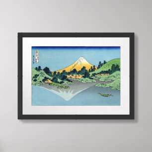 Hokusai - Mount Fuji Reflects in Lake Kawaguchi Framed Art
