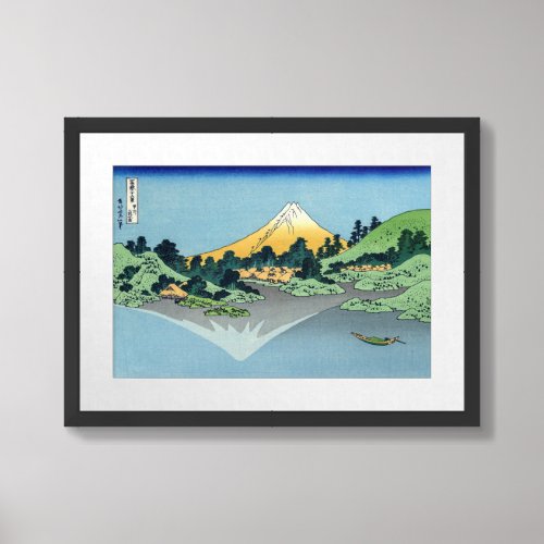Hokusai _ Mount Fuji Reflects in Lake Kawaguchi Framed Art