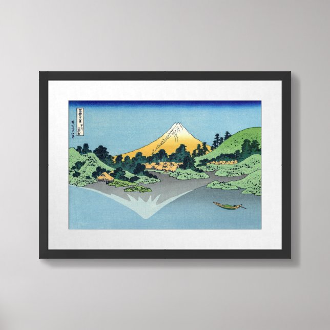 Hokusai - Mount Fuji Reflects in Lake Kawaguchi Framed Art (Framed Front)