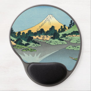 Hokusai Mount Fuji reflects in Lake Kawaguchi Gel Mouse Pad