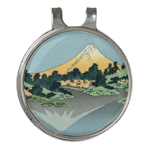 Hokusai Mount Fuji reflects in Lake Kawaguchi    Golf Hat Clip