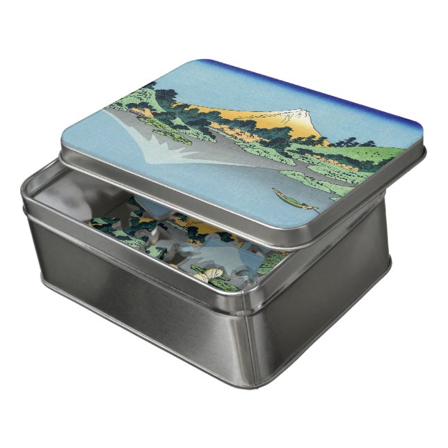 Hokusai - Mount Fuji Reflects in Lake Kawaguchi Jigsaw Puzzle (Lid Open)