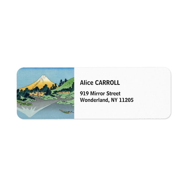 Hokusai - Mount Fuji Reflects in Lake Kawaguchi Label (Front)