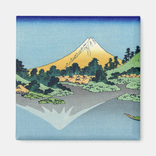 Hokusai - Mount Fuji Reflects in Lake Kawaguchi Magnet