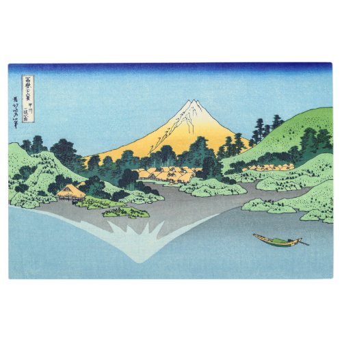Hokusai _ Mount Fuji Reflects in Lake Kawaguchi Metal Print