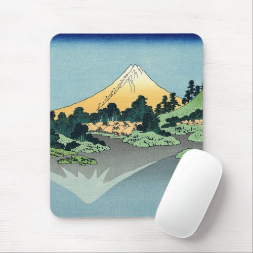 Hokusai Mount Fuji reflects in Lake Kawaguchi    Mouse Pad