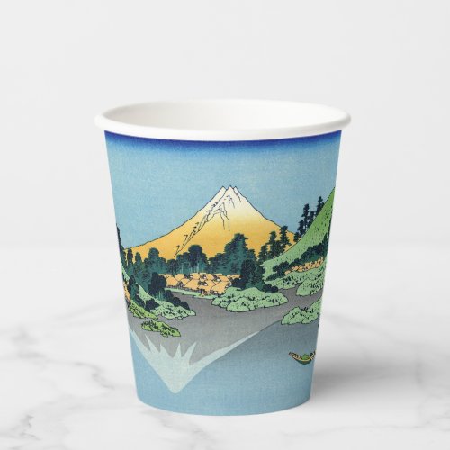 Hokusai _ Mount Fuji Reflects in Lake Kawaguchi Paper Cups