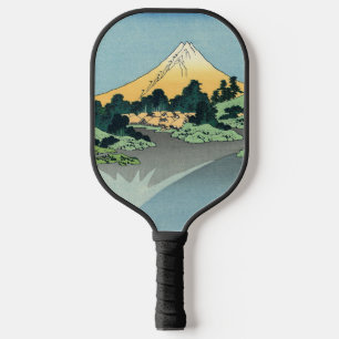 Hokusai Mount Fuji reflects in Lake Kawaguchi Pickleball Paddle