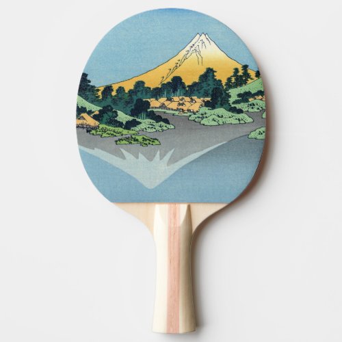 Hokusai _ Mount Fuji Reflects in Lake Kawaguchi Ping Pong Paddle